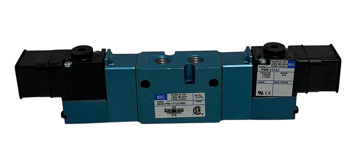 Used MAC 825C-PM-111JJ-552 / 825CPM111JJ552 SOLENOID VALVE 800 SERIES 4-WAY NSMP