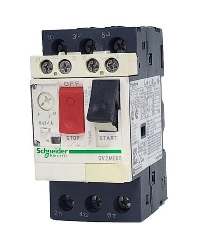 Used NIB SCHNEIDER ELECTRIC GV2ME05 MOTOR CIRCUIT BREAKER 0.63-1A