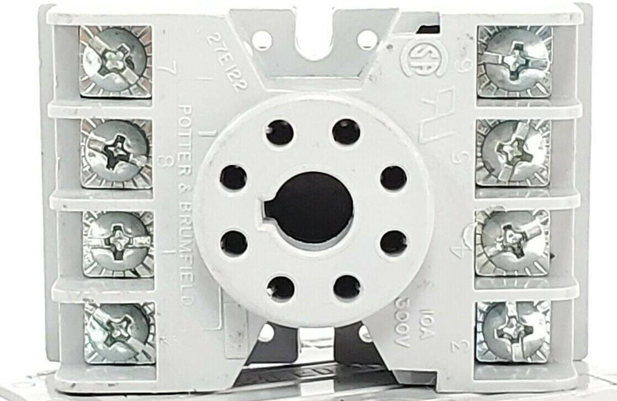 Used LOT OF 3 NEW POTTER & BRUMFIELD 27E122 RELAY SOCKETS 10A 300V