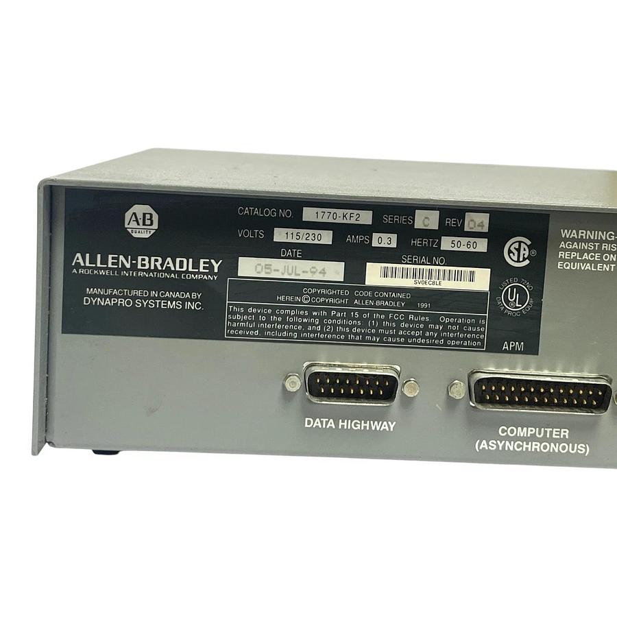 Used Allen-Bradley 1770-KF2 Series C Rev 04 DH+ Communication Interface - Tested