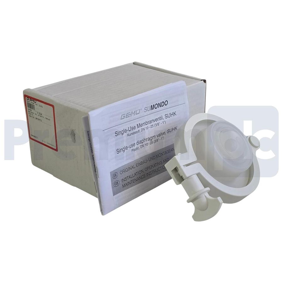 Used GEMU SUMONDO 88458701 SUHKD G 01WR Manual Plastic Single-Use Valve Size D NEW