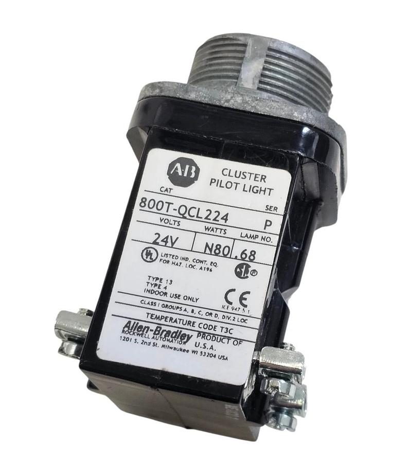 NEW ALLEN BRADLEY 800T-QCL224 CLUSTER PILOT LIGHT SER. P (MISSING CAP) 24V NSNP