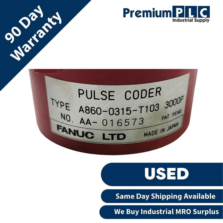 Used USED FANUC A860-0315-T103 3000P SERVO MOTOR PULSE CODER ENCODER A8600315T103