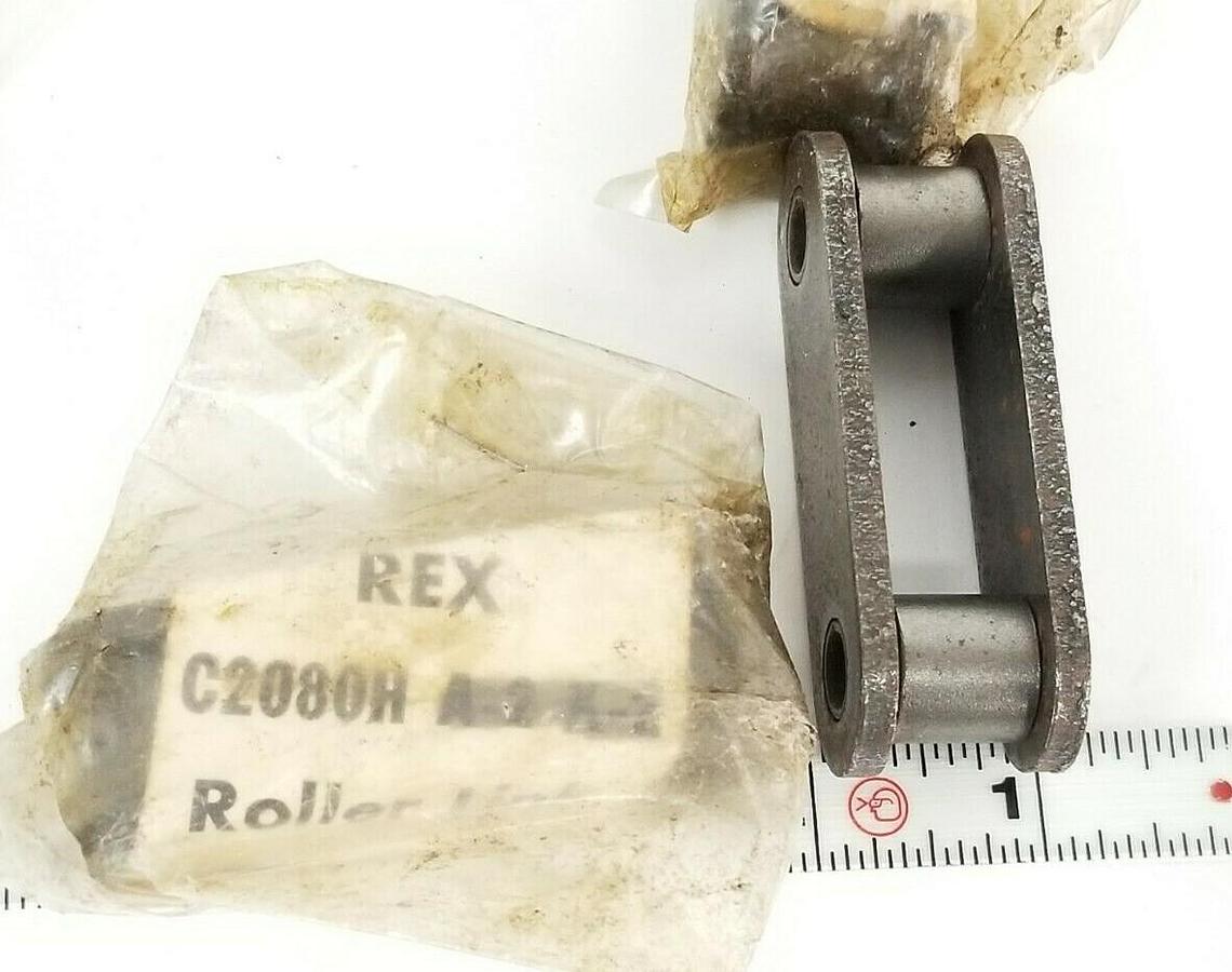 Used LOT OF 11 NEW REX LINK-BELT C2020H CHAIN ROLLER LINKS