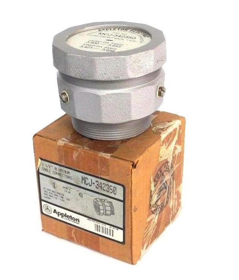 NIB APPLETON MCJ-342350 ALUMINUM SET SCREW CABLE CONNECTOR 3-1/2", MCJ342350