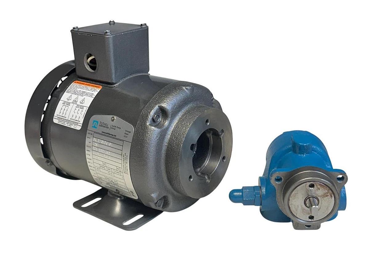 TUTHILL HTI 780-004 / 000LEV-C-A-7 ROTARY GEAR PUMP & MOTOR .25HP 3P .5GPM NSMP