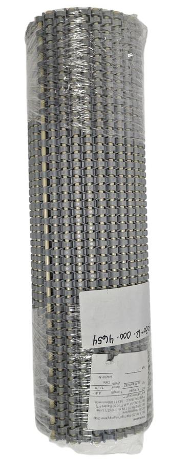 Used NIB HABASIT BELT M1220 FLAT TOP POLYPROPYLENE GRAY RODS 1346MM LONG 450MM WIDE