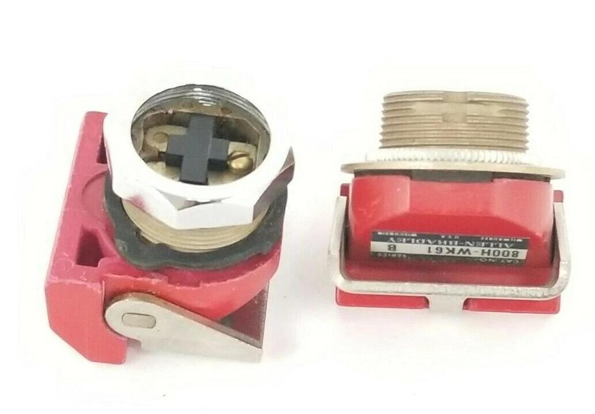 Used LOT OF 2 ALLEN BRADLEY 800H-WK61 PUSHBUTTONS 800HWK61, SER. B
