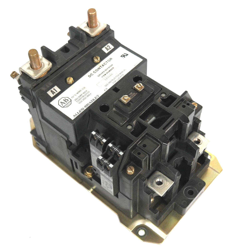 Used ALLEN BRADLEY 123166 DC CONTACTOR 280AMP, 550VDC, 115V COIL