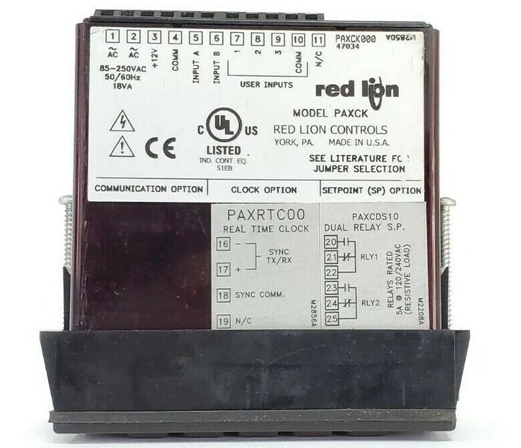 Used RED LION PAXCK TIMER/REAL TIME CLOCK PANEL METER PAXCK000