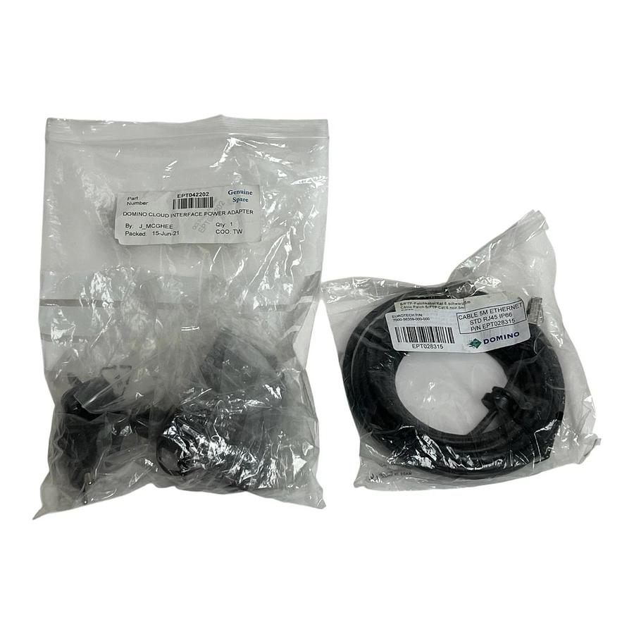 Domino EPT042202 Cloud Interface Power Adapter & EPT02815 5m Ethernet Cable New
