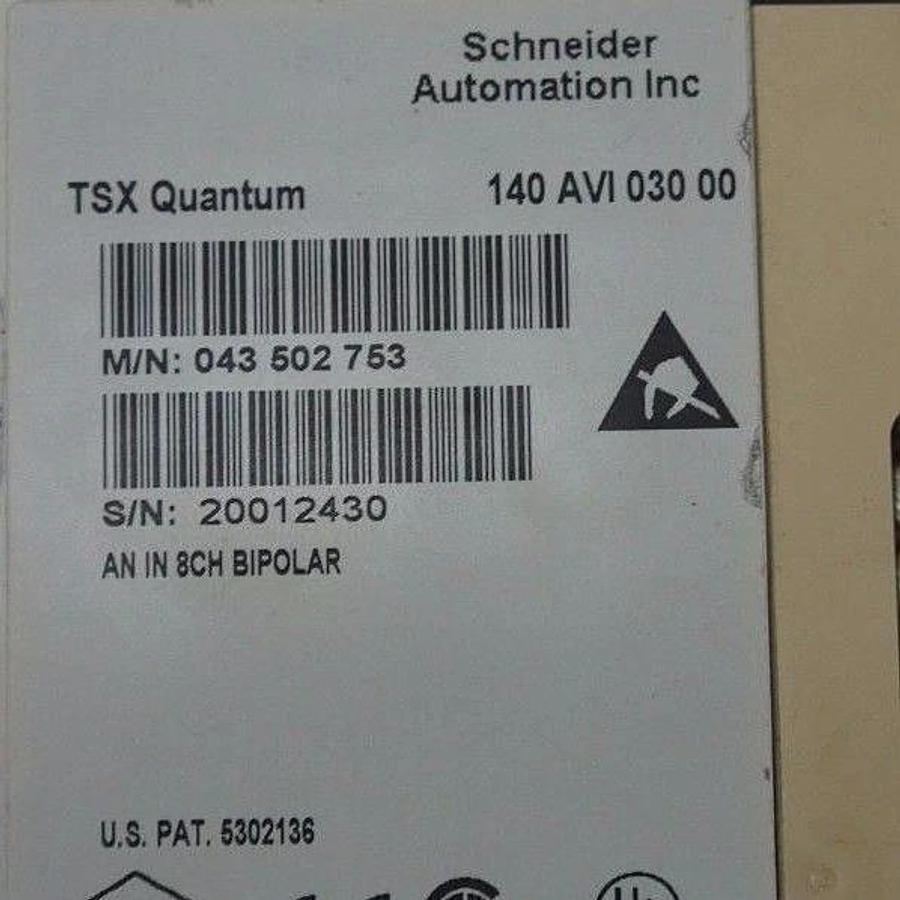 Used SCHNEIDER MODICON 140AVI03000 TSX QUANTUM ANALOG INPUT 043502753 140-AVI-030-00