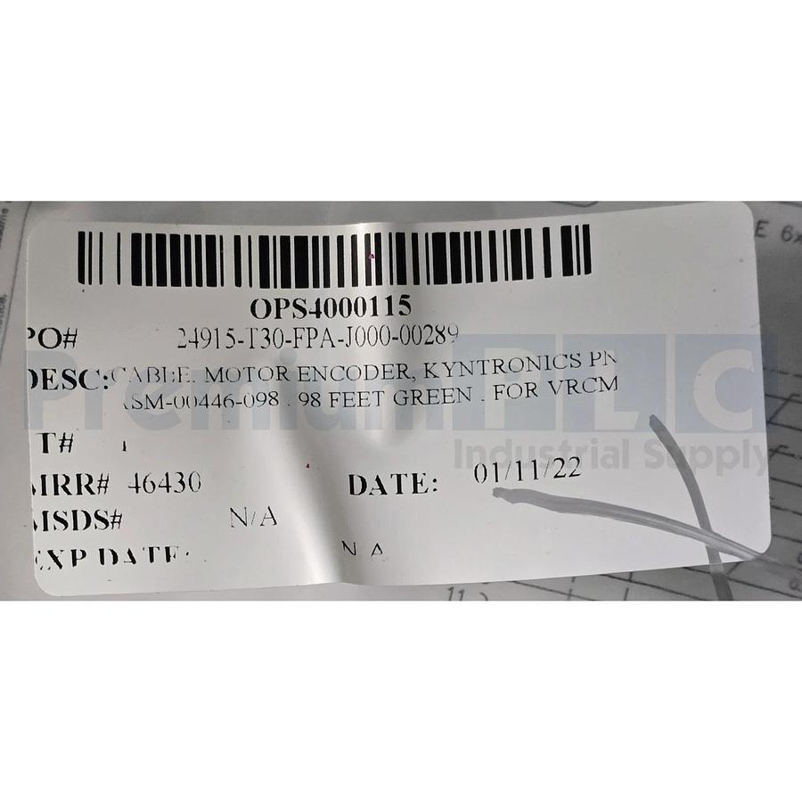 NIDEC CONTROL TECHNIQUES SIBAFA0300 ENCODER SIGNAL FEEDBACK SERVO CABLE 30M NSMP