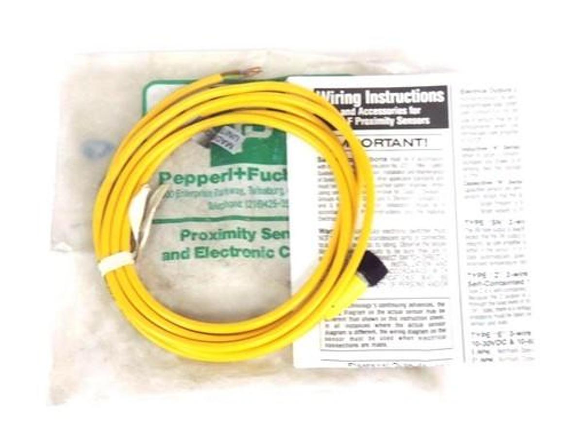 Used NEW PEPPERL + FUCHS 3PACFSM12-2M FEMALE QUICK CONNECT CABLE 3PACFSM122M
