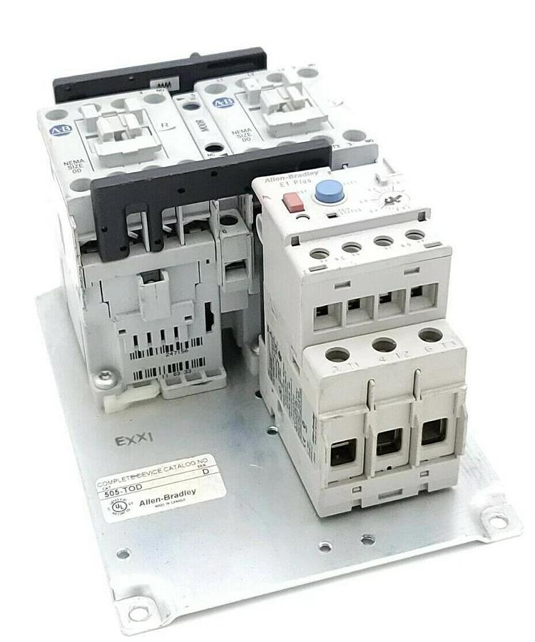 Used ALLEN BRADLEY 505-TOD FULL VOLTAGE REVERSING STARTER 505TOD SER. D