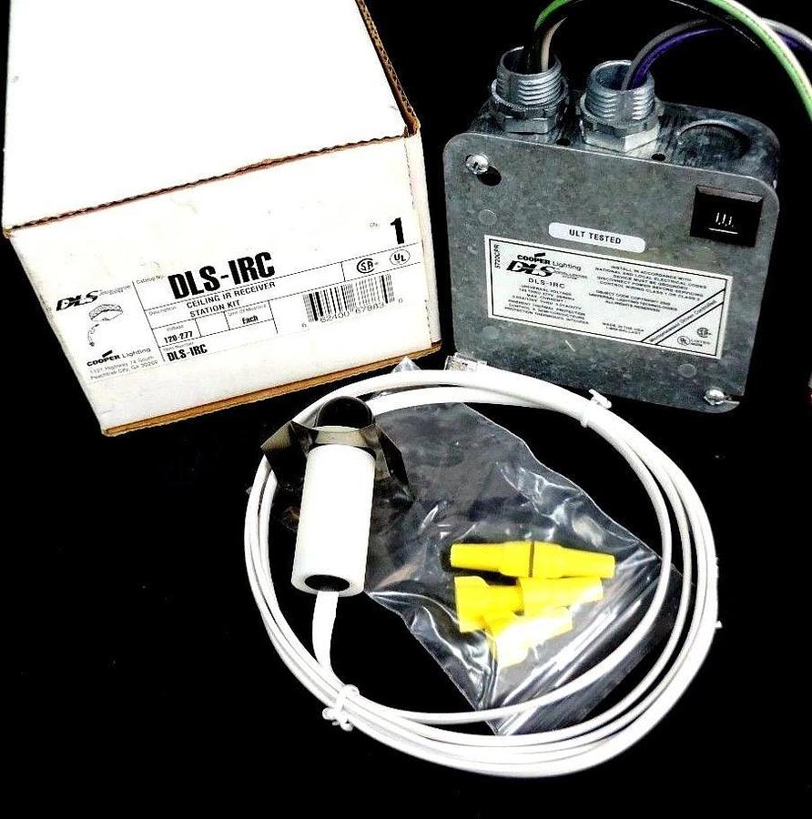 Used NIB DLS COOPER LIGHTING DLS-IRC CEILING IR RECEIVER STATION KIT 120-277V