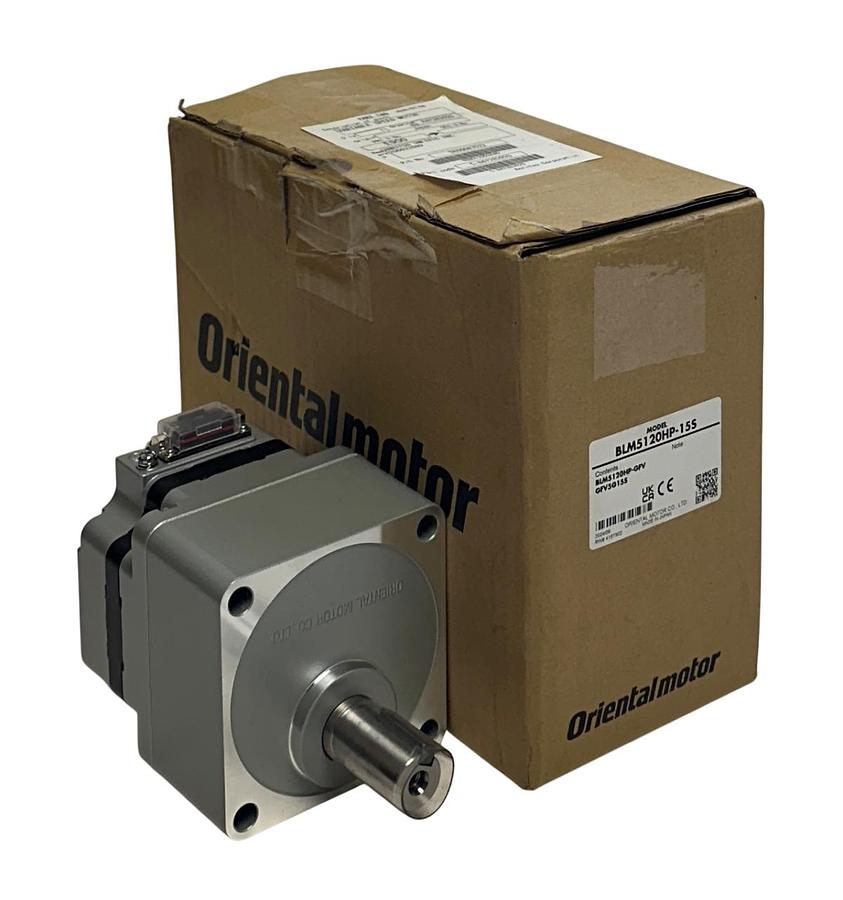 Used ORIENTAL MOTOR BLM5120HP-15S BRUSHLESS GEAR MOTOR 0-240V 120W 3000RPM NSMP