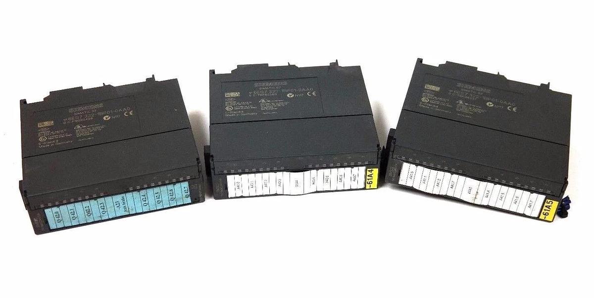 Used LOT OF 3 SIEMENS 6ES7 322-1BF01-0AA0 DIGITAL OUTPUT MODULE 6ES73221BF010AA0