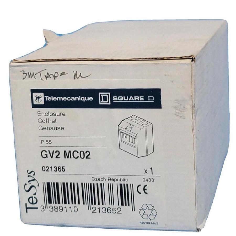 Used NEW TELEMECANIQUE SQUARE D GV2-MC02 ENCLOSURE GV2MC02