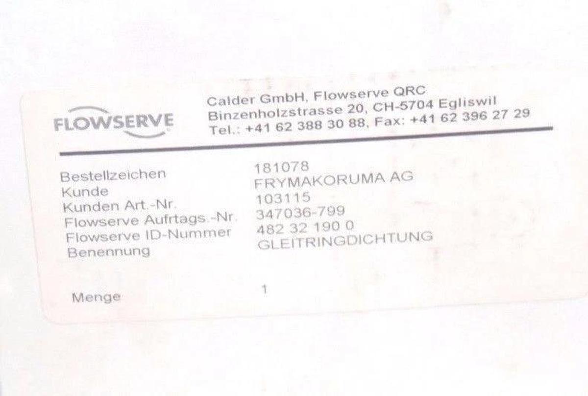 Used NEW FLOWSERVE 347036-799 REPAIR KIT 070732570 RINGS 482321900