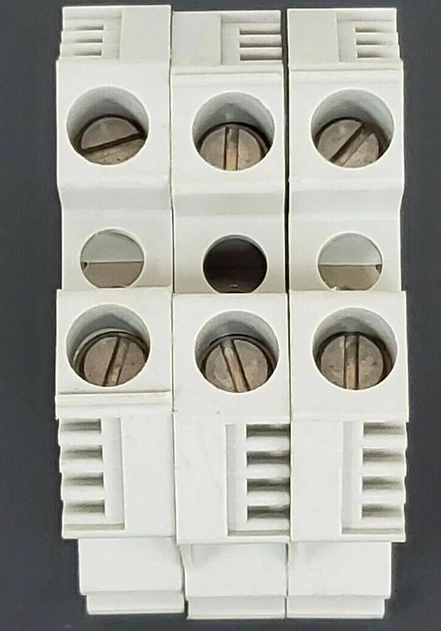 LOT OF 3 NEW ALLEN BRADLEY 1492-W16 TERMINAL BLOCK 16MM 800V GRAY, 1492W16