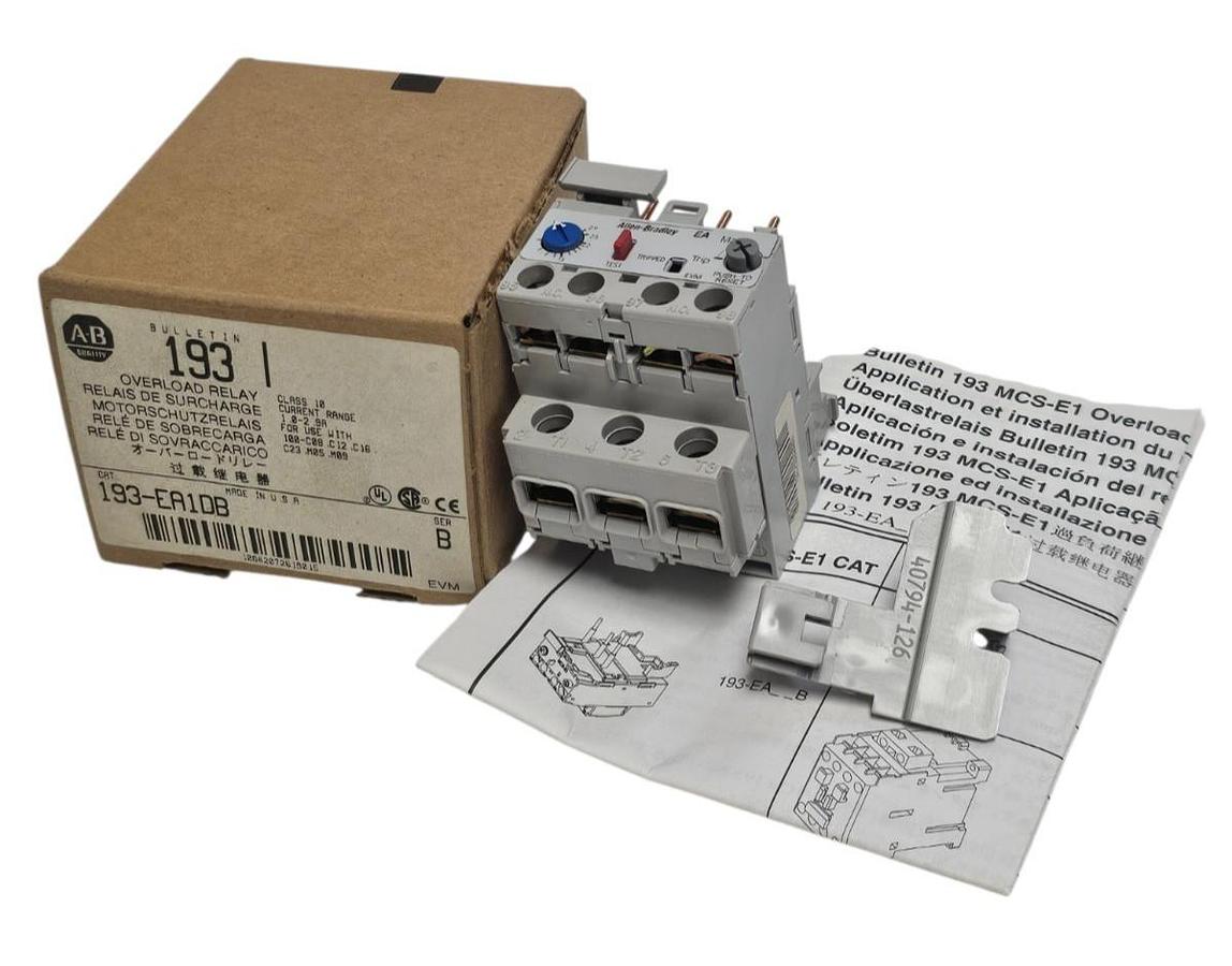 NIB ALLEN BRADLEY 193-EA1DB OVERLOAD RELAY 1.0-2.9 AMP 193EA1DB SER. B