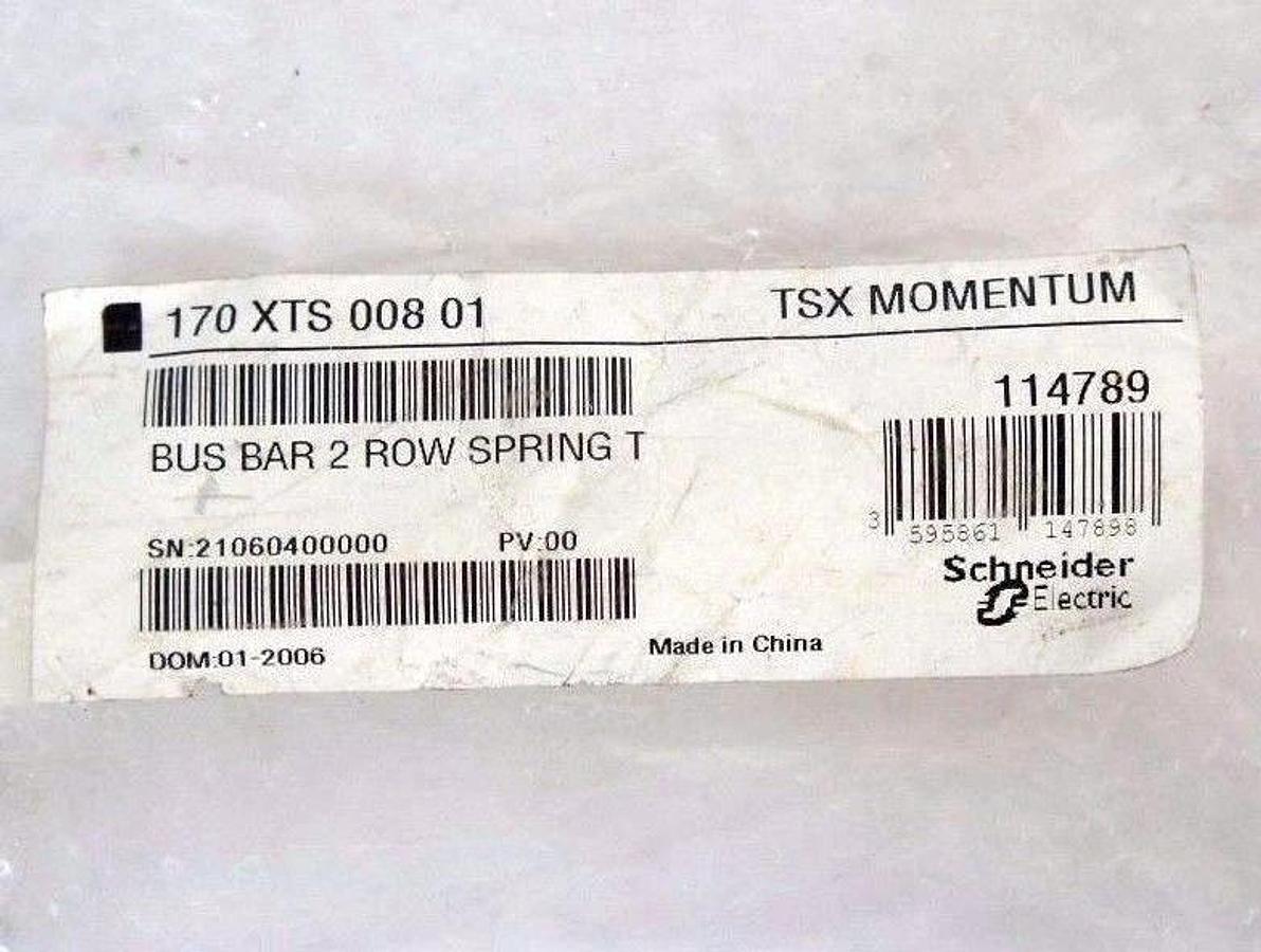 Used NEW SCHNEIDER ELECTRIC 170XTS00801 BUS BAR 2 ROW SPRING TERMINAL