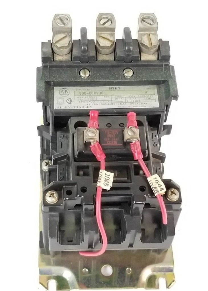 Used ALLEN BRADLEY 500-COD930 STARTER SER. A CC236 120V, 60HZ, 500COD930