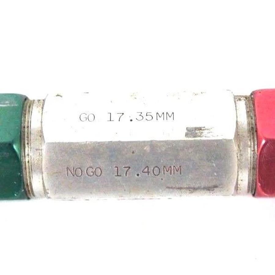 Used VAN KEUREN CO. G-193501 PLUG GAGE GO 17.35MM NO GO 17.40MM