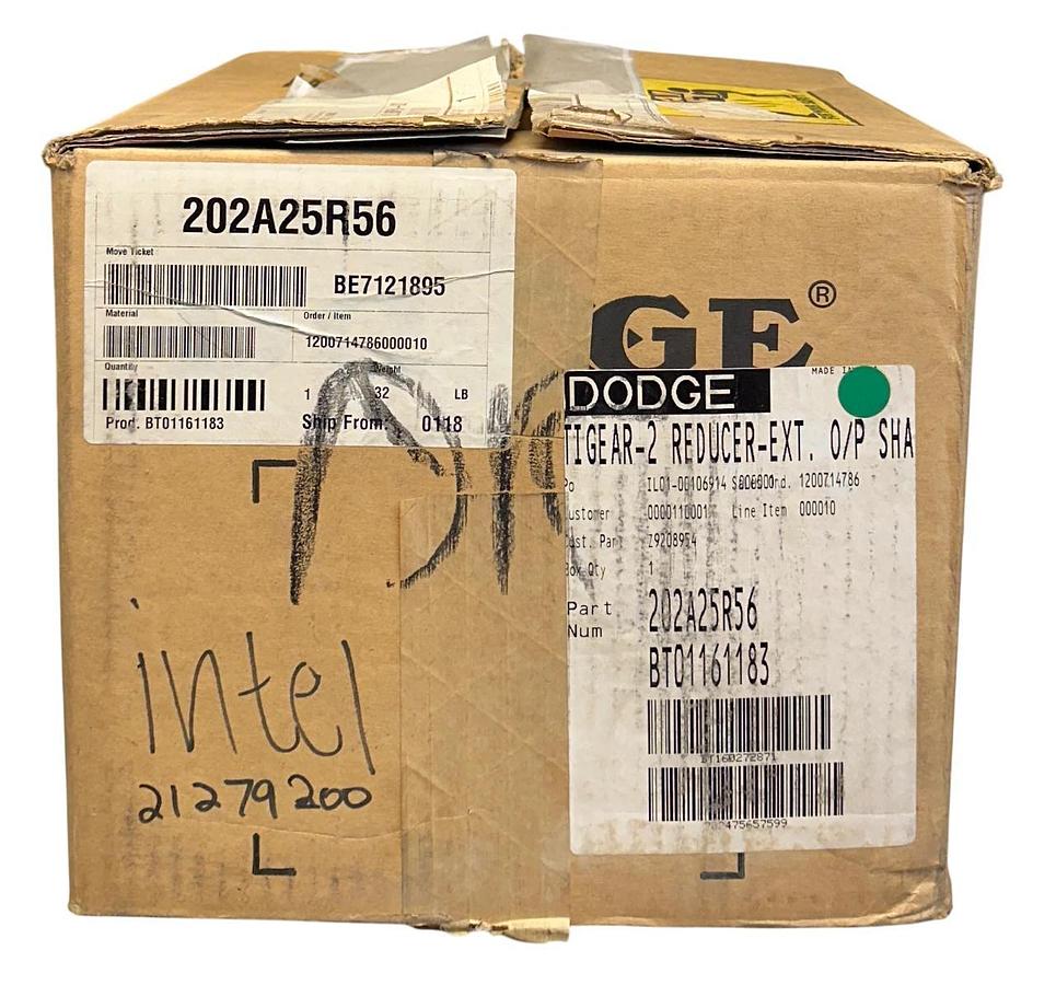 DODGE 202A25R56 TIGEAR-2 REDUCER-EXT O/P SHAFT 25:1 RATIO 1.14HP MAX RIGHT NSMP