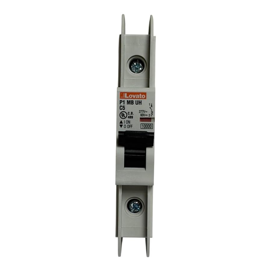 Used Lovato P1 MB UH C5 Miniature Circuit Breaker 1 Pole 5A C Curve UL 489 New
