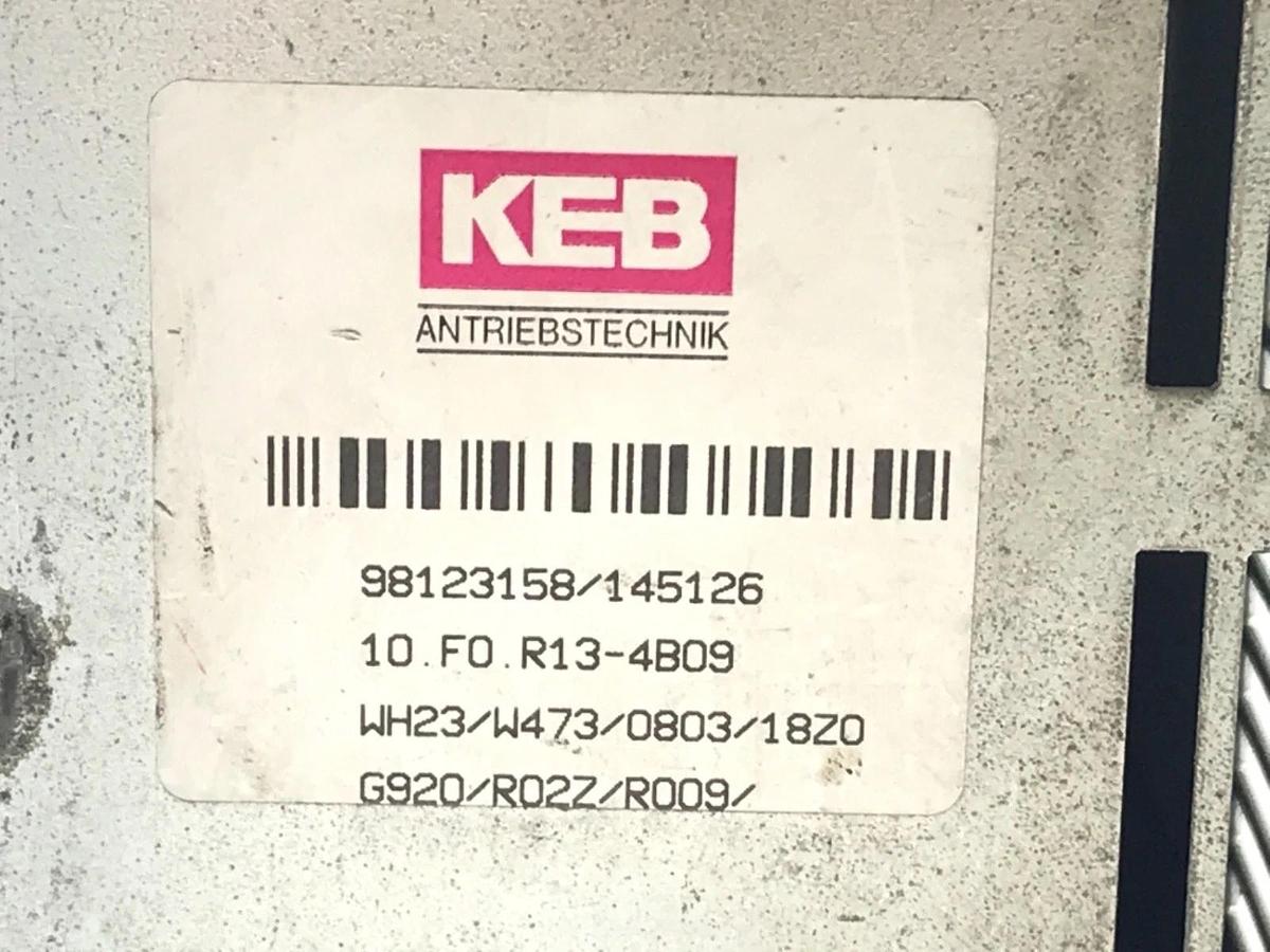 Used KEB COMBIVERT 10.F0.R13-4B09 / 10F0R134B09 FREQUENCY CONVERTER DRIVE