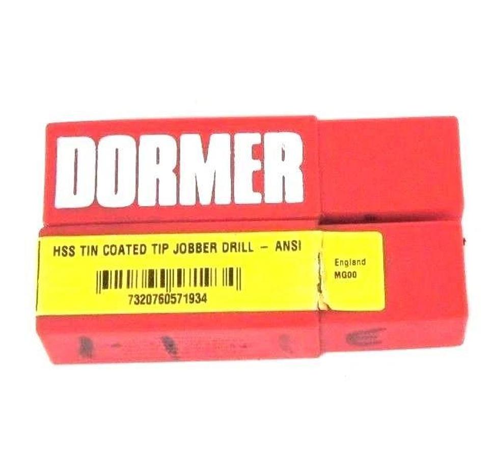 Used LOT OF 18 NEW DORMER A012 HSS TIN COATED TIP JOBBER DRILL- ANSI 13/64IN