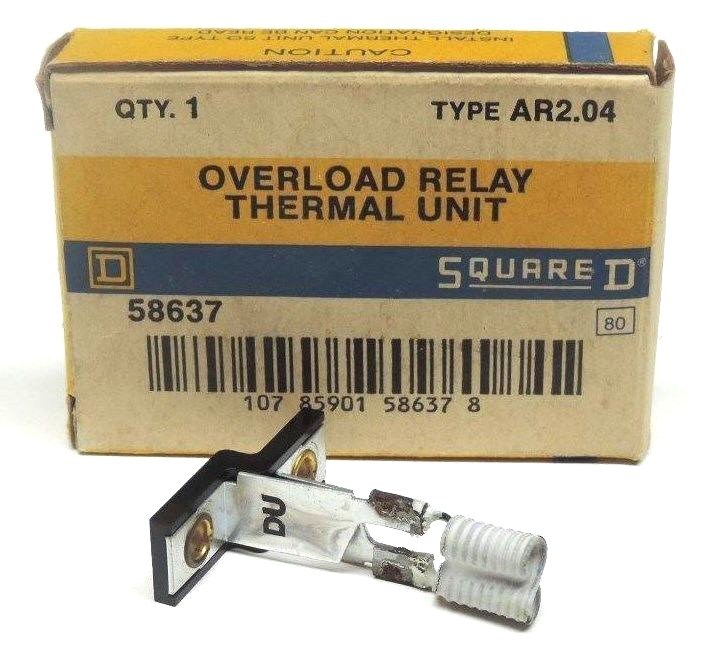 Used NIB SQUARE D AR2.04 OVERLOAD RELAY THERMAL UNIT AR204