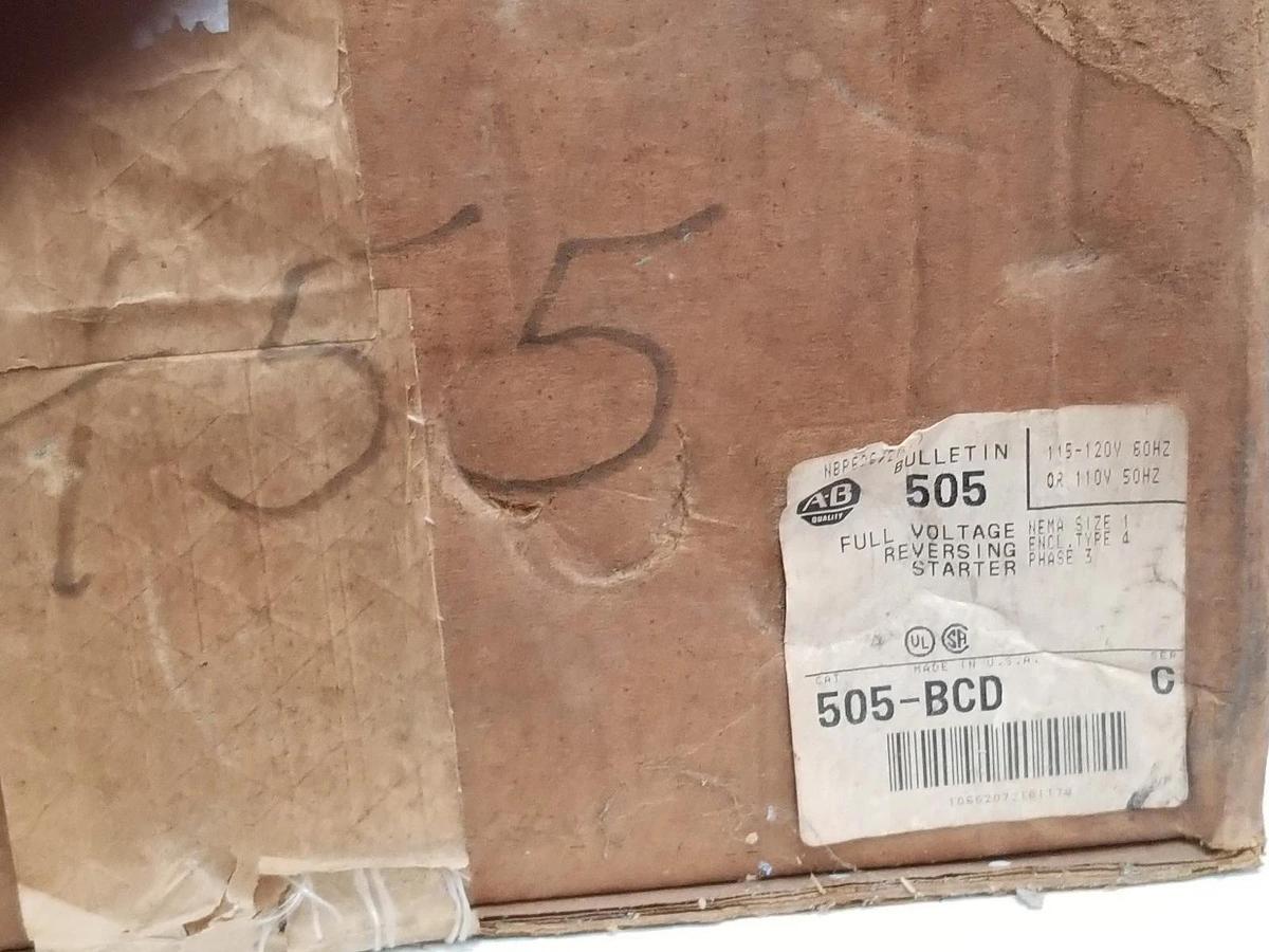 NIB ALLEN BRADLEY 505-BCD REVERSING STARTER SER. C, 505-BOD CB236 115-120V 60HZ