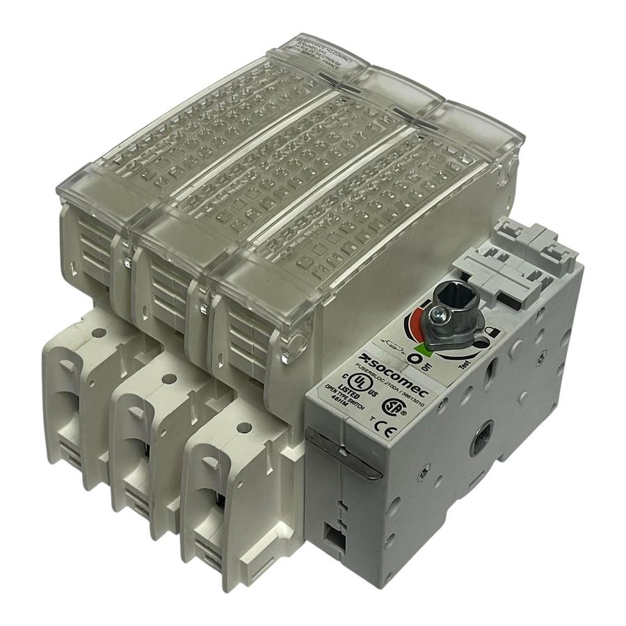 Used Socomec J100A / 38613010 Fusible Rotary Disconnect 100 Amp 3-Pole