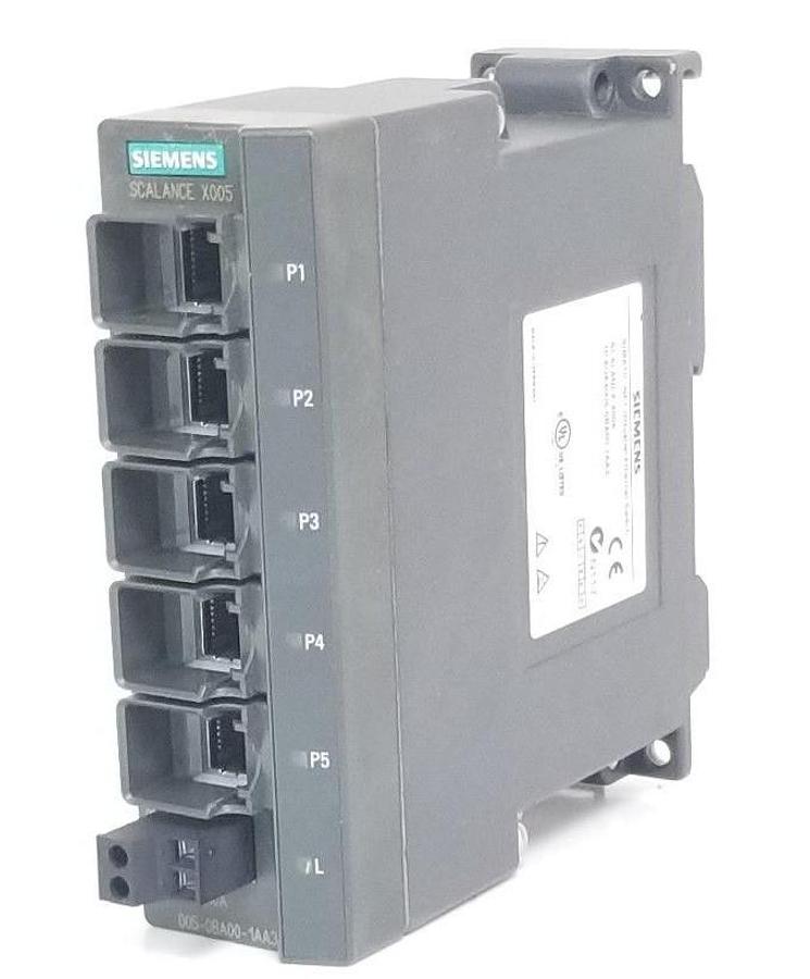 Used SIEMENS SCALANCE X005 1P 6GK5-005-0BA00-1AA3 ETHERNET SWITCH 6GK50050BA001AA3