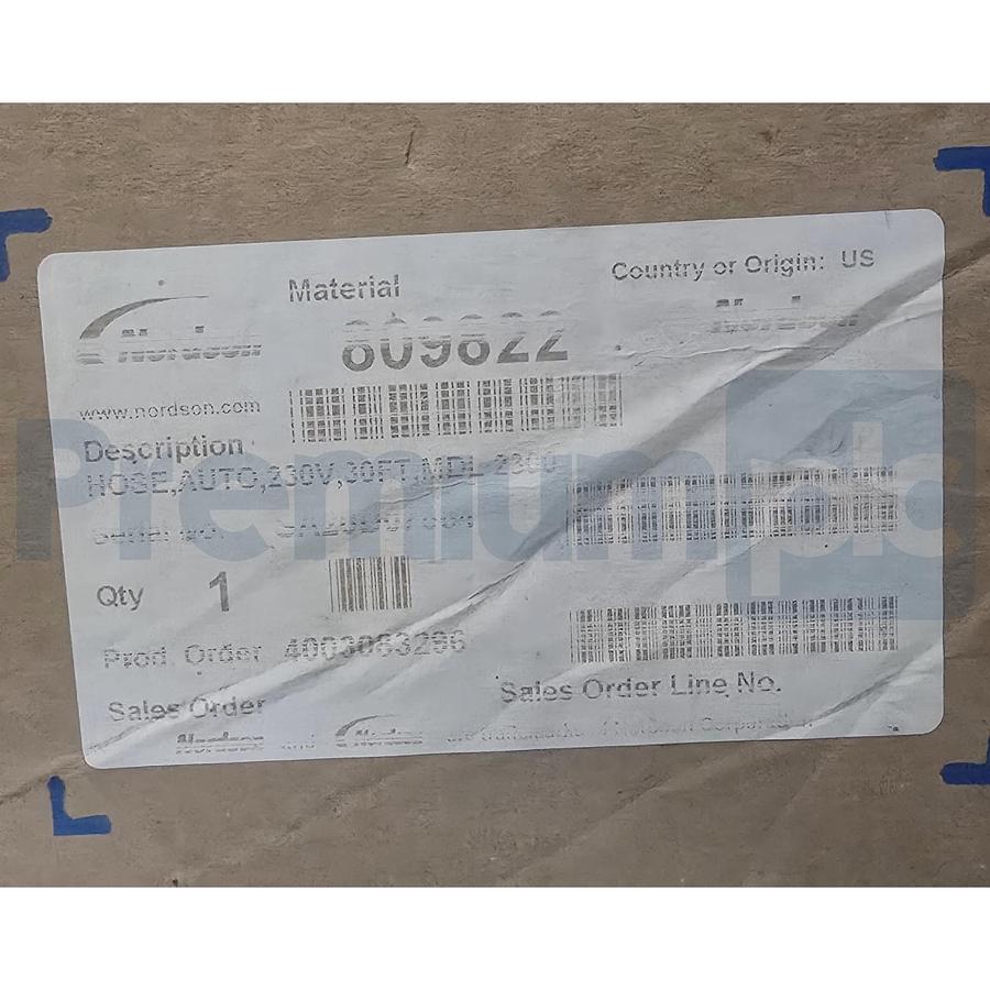 Used Nordson 809822 Heated Hose 30ft Hot Melt 230V ProBlue 2300/3000 DuraBlue NSMP