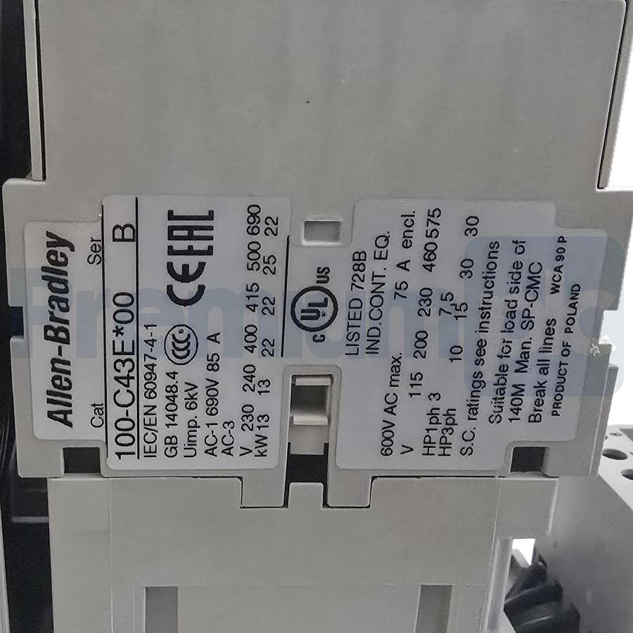 Allen-Bradley 190S-GNEJ3-FC45C-TE /C Compact Combo Starter 32-45A 24V Coil NSMP