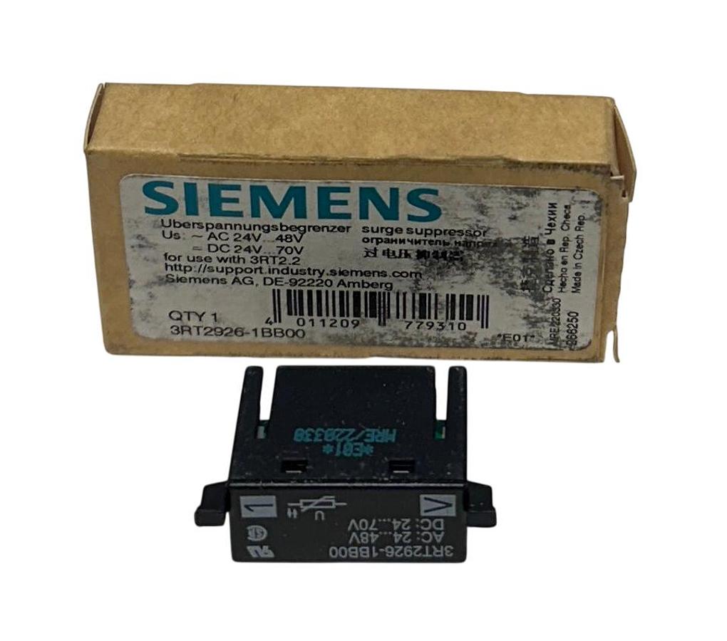 Used 3 SIEMENS 3RT2926-1BB00 / 3RT29261BB00 SURGE SUPPRESSORS AC/DC FOR 3RT2.2 NSMP