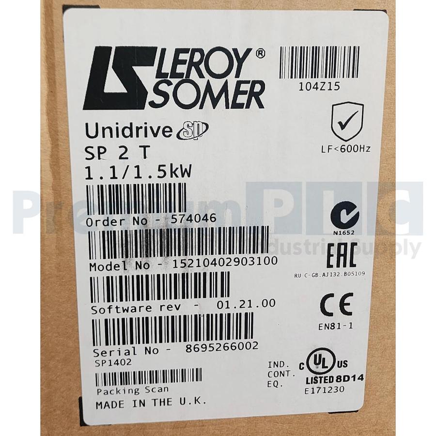 Used NEW EMERSON LEROY SOMER NIDEC SP1402 / SP2T UNIDRIVE SP AC DRIVE 1.1/1.5kW NSMP