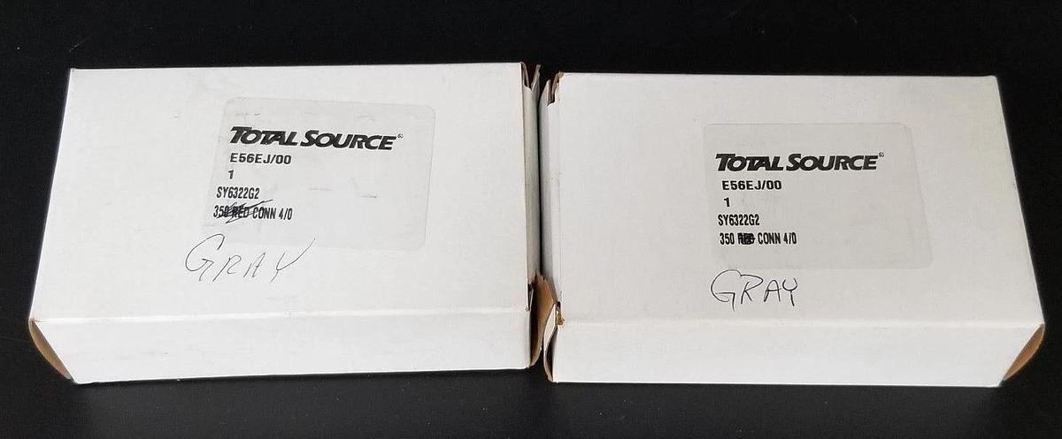 LOT OF 2 NIB TOTAL SOURCE E56EJ/00 350 GRAY CONN 4/0 SY6322G2