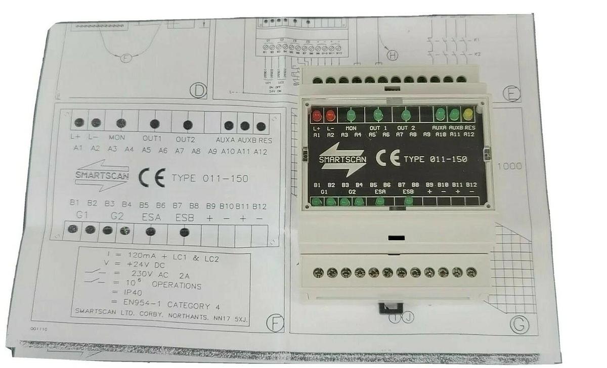 NEW SMARTSCAN 011-150 LIGHT CURTAIN 011150, 24V DC 011150