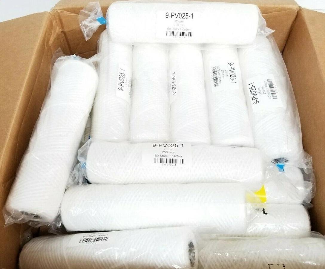 Used BOX OF 20 NEW PUTSCH MFG. 9-PV025-1 FILTER ELEMENTS 25 MICRON 250MM 2601628