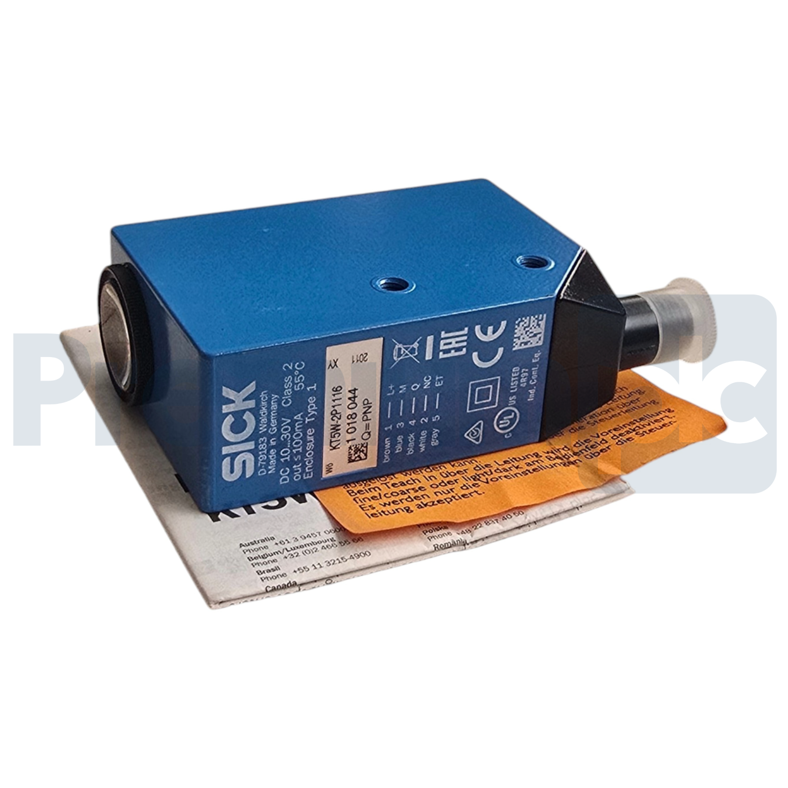 Used SICK KT5W-2P1116 Contrast Sensor 1018044 PNP 10-30VDC Mark Reader 10mm Range NEW