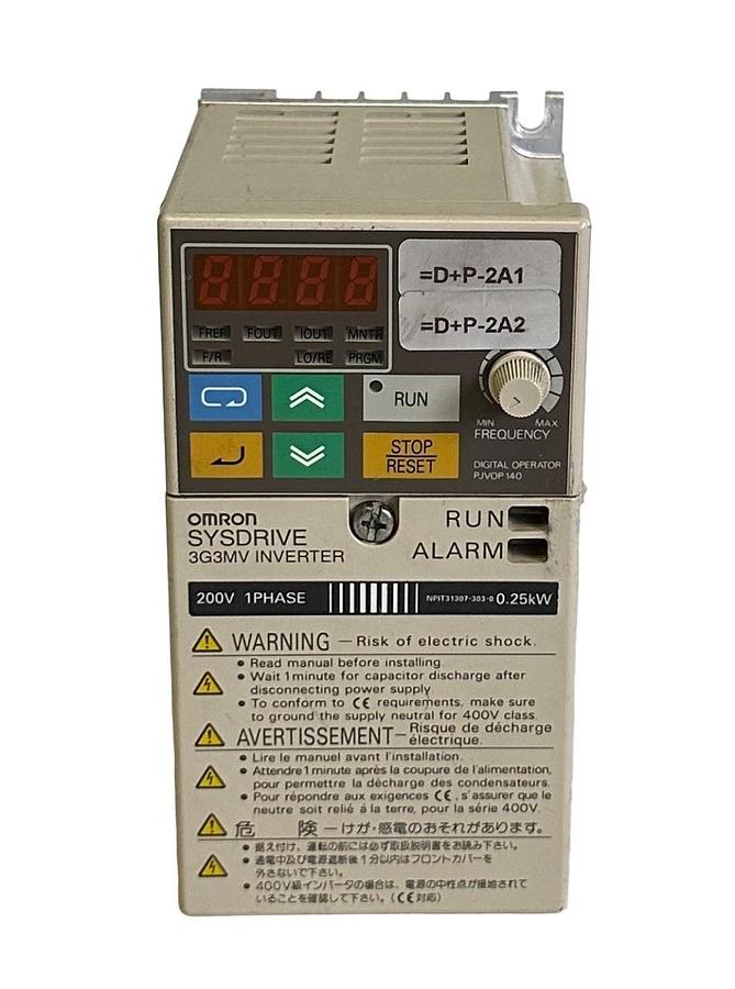Used OMRON 3G3MV-AB002 / 3G3MVAB002 SYSDRIVE 3G3MV INVERTER DRIVE 200-240VAC 1PH 3.5A