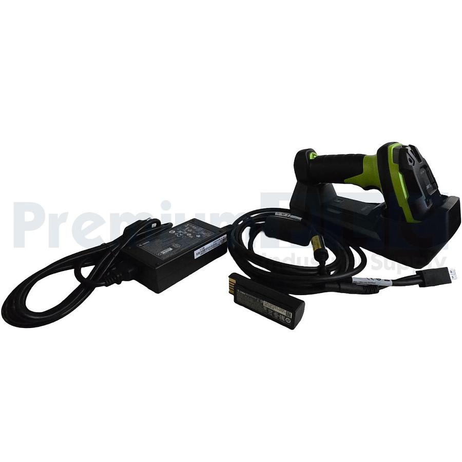 Used NEW ZEBRA DS3678-SR SCANNER SR/FIPS W/ CHARGING CRADLE, POWER ADAPTER, & BATT.