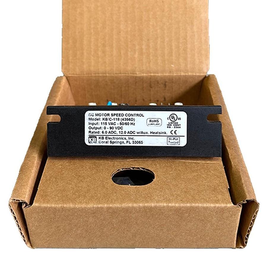 Used NEW KB ELECTRONICS KBIC-118 / KBIC118 DC MOTOR SPEED CONTROL 115V 50/60Hz 4356D