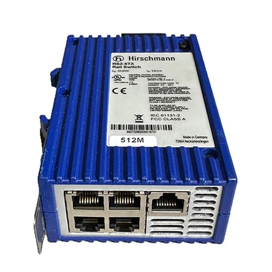 Used HIRSCHMANN RS2-5TX / RS25TX INDUSTRIAL ETHERNET RAIL SWITCH 5-PORT 32VDC