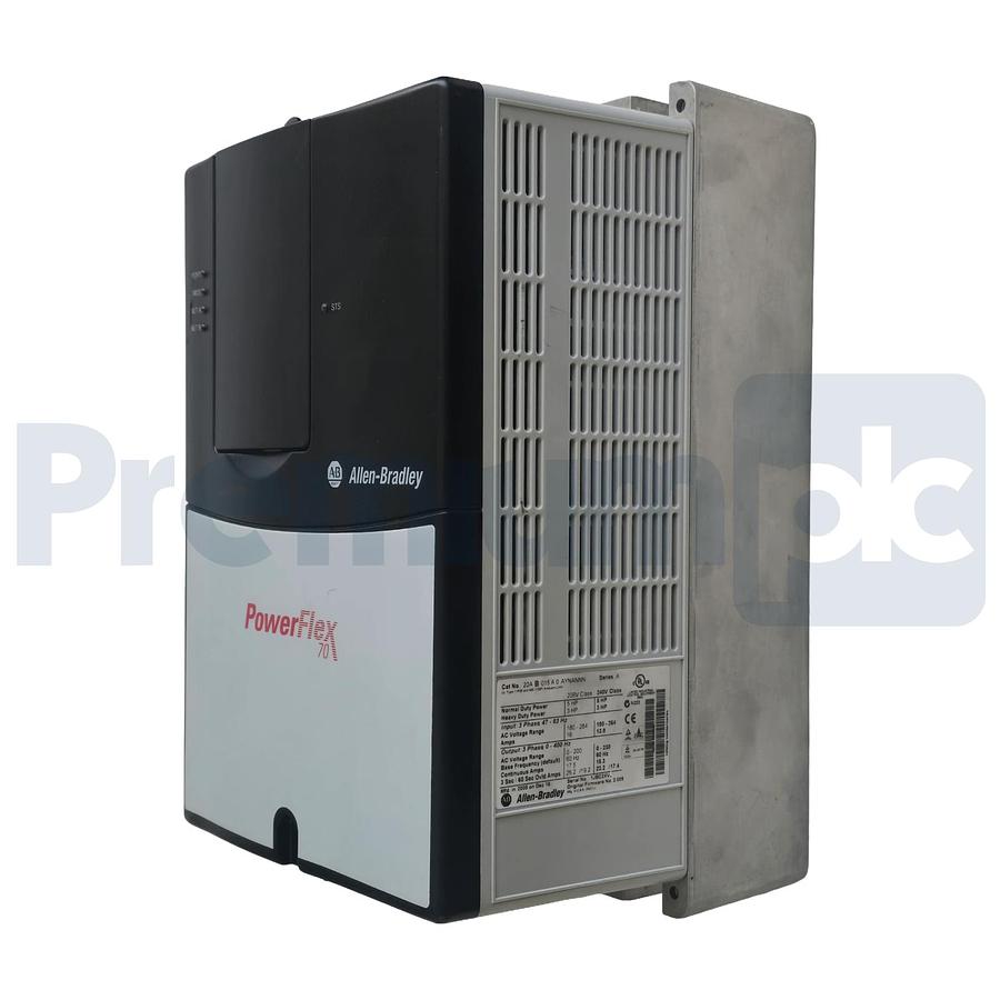 Used Allen-Bradley 20AB015A0AYNANNN /A PowerFlex 70 VFD 5HP 240V 3-Ph AC Drive USPI